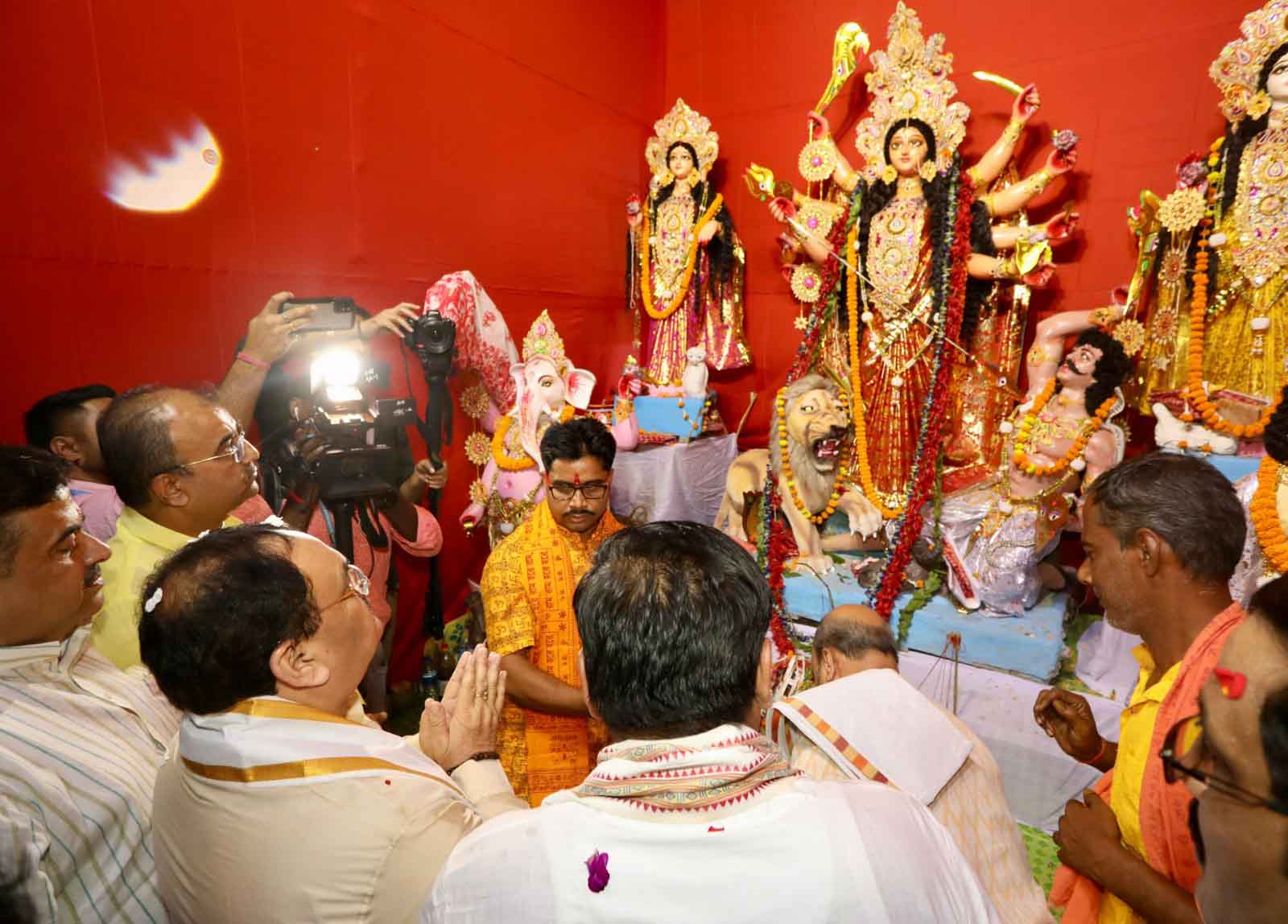 Hon Ble Bjp National President Shri J P Nadda Visited Puja Pandals In